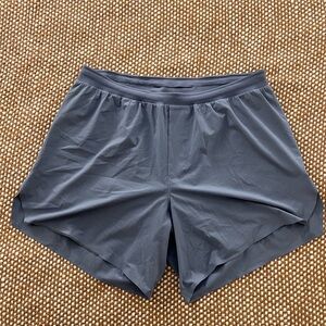 Fast and Free 6” Lined Lululemon Athletica Gray Men's Athletic Shorts